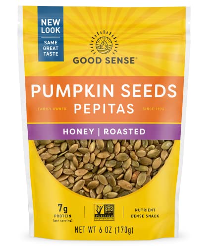 Good Sense Good Sense Shelled Pumpkin Seeds (Pepitas), Honey Roasted - 6 Ounce bags (PACK OF 12)