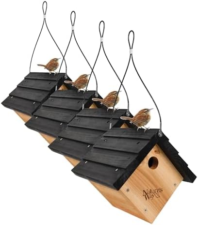 Nature's Way Bird Products CWH1 Cedar Wren House, 8" x 8.875" x 8.125", standard, Brown