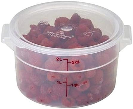 AMZ Empire Cambro 2 Qt Round Storage Container With Lid Translucent And Measuring Cup/Container Kit/Kitchen Organization Set