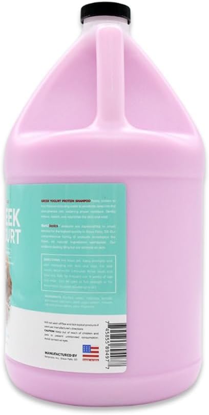 Bark2Basics Pomegranate Greek Yogurt Dog Shampoo, 1 Gallon, Protein Pet Shampoo, Feeds Protein to Hair