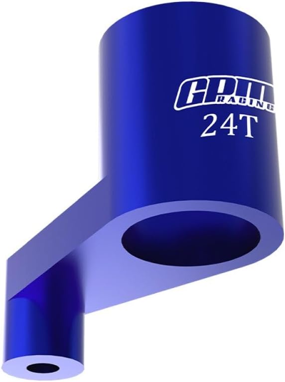Aluminum 7075 Alloy 24T Servo Arm for LOSI 1:24 Micro-B 2WD Buggy RTR-LOS00007 / 1:28 Micro-T 2S 2WD RTR Stadium Truck-LOS-1392 Upgrades - Blue