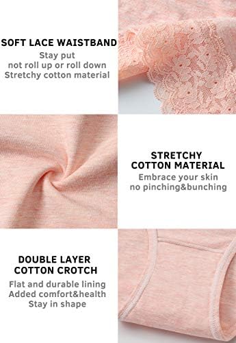 Hipster Panties for Women Underwear Lace Bikini Hip-huggers Panties 5 Pack