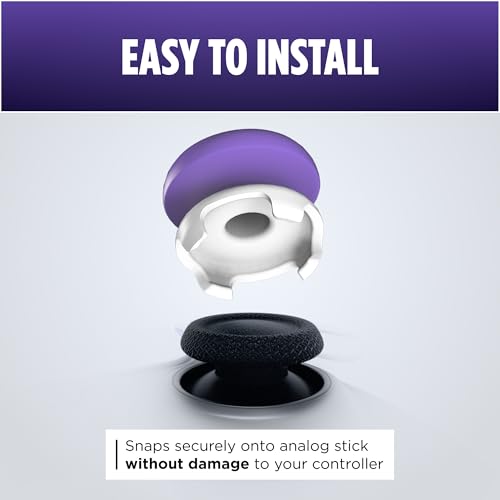 KontrolFreek FPS Freek Galaxy Purple for PlayStation 4 (PS4) and PlayStation 5 (PS5) | Performance Thumbsticks | 1 High-Rise, 1 Mid-Rise | Purple