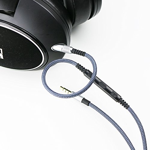 Fantasia Cable Compatible with Sennheiser HD598, HD598 SE, HD518, HD598Cs, HD599, HD569, HD579 Headphones, Remote Volume Mic for iPhone 4.3FT