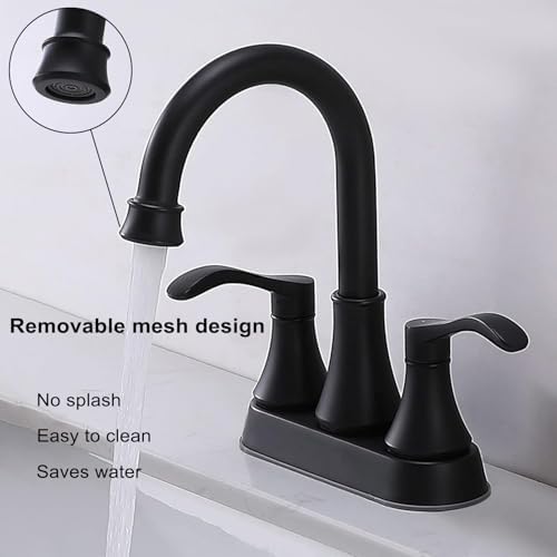 Bathroom Faucet,4 Inch Centerset 2 Handle High-Arc,Oil Rubbed Bronze