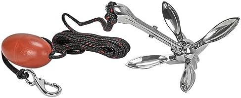 Extreme Max 3006.6702 BoatTector Complete Stainless Steel Grapnel Anchor Kit for Small Boats, Kayaks, PWC, Jet Ski, SUP, etc. - 3.5 lbs.