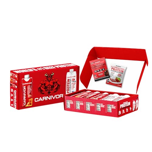MuscleMeds Carnivor RTD, Ready to Drink Protein, Lactose Free, Sugar Free, 40g Isolate Protein, Muscle Building, Recovery, Chocolate, 16.9 Fl Oz (Pack of 12)