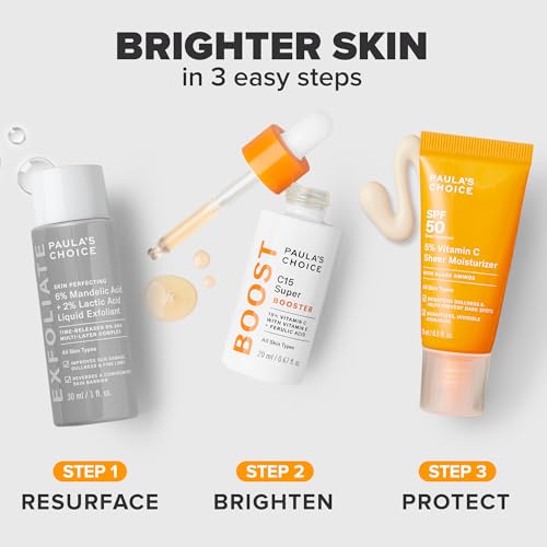 Paula's Choice BOOST C15 Super Booster 15% Vitamin C Face Serum | Daily Serum with Vitamin E & Ferulic Acid for Discoloration & Glow, Fragrance-Free