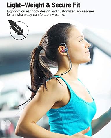 Otium Bluetooth Earbuds Wireless Headphones Bluetooth Headphones, Sports Earbuds, IPX7 Waterproof Stereo Earphones for Gym Running 15 Hours Playtime Sound Isolation Headsets,Black.
