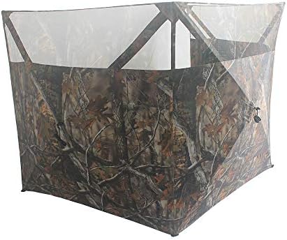THUNDERBAY Pop Up 3 Sided Ground Blind for Deer Duck Turkey Hunting, Portable Quick Setup Lightweight 3 Panels Deer Hunting Blind