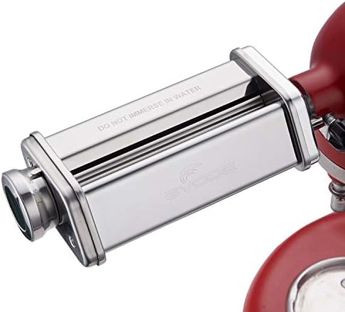 GVODE Pasta Roller Attachment for KitchenAid Stand Mixer, 8 Settings | 304 Stainless Steel, 8 Adjustable Thickness Settings (0.4-2mm), Fits all KitchenAid Stand Mixer Models