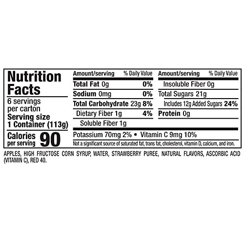 Mott's Applesauce, 4 Oz Cups, 72 Count (12 Packs Of 6), No Artificial Flavors, Good Source Of Vitamin C, Nutritious Option For The Whole Family