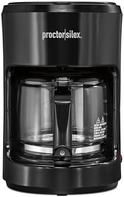 Proctor Silex 10-Cup Coffee Maker, Works with Smart Plugs That Are Compatible with Alexa, Auto Pause and Serve, Black (48351PS)