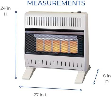 ProCom Heating Liquid Propane Ventless Infrared Plaque Heater With Base Feet - 10,000 BTU, Manual Control - Model# ML100HPA-B