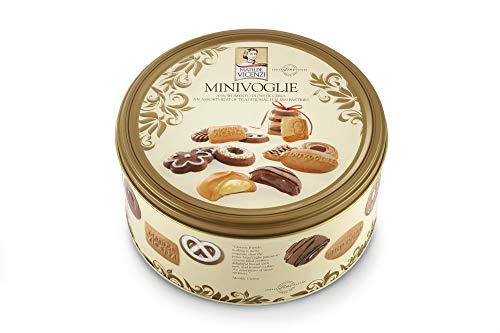 Matilde Vicenzi Minivoglie Butter Cookies Tin - Italian Pastry Assortment, Traditional Holiday Cookie Gift for Hosts, Birthdays - 500 g