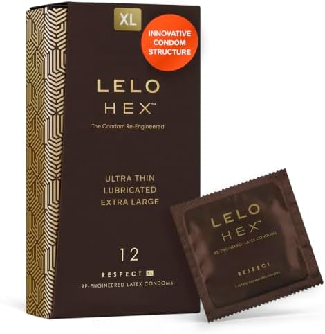 LELO HEX Original - Ultra Thin Condoms, Increased Strength, 12 Pack | This ultra thin condom offers increased strength without reducing sensation, for comfortable, reliable protection.