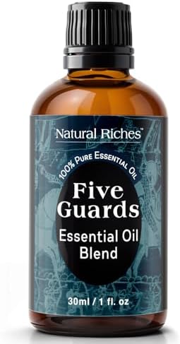 Five Guards Essential Oil Blend 30 ml Health Shield for Aromatherapy | With Clove, Cinnamon, Lemon, Rosemary & Eucalyptus - Natural Riches