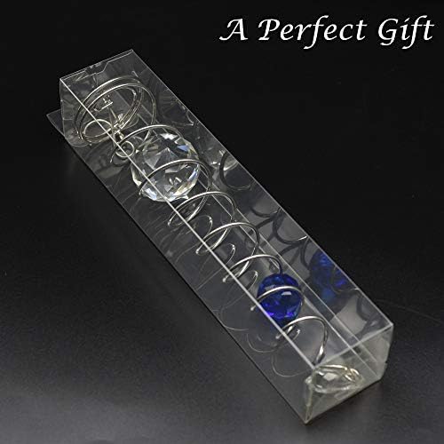 Gazing Ball Spiral Tail Wind Spinner Stabilizer，Stress Ball Indoor Outdoor Decoration Stainless Steel Glass Ball with Hanging Swivel Hook 13"