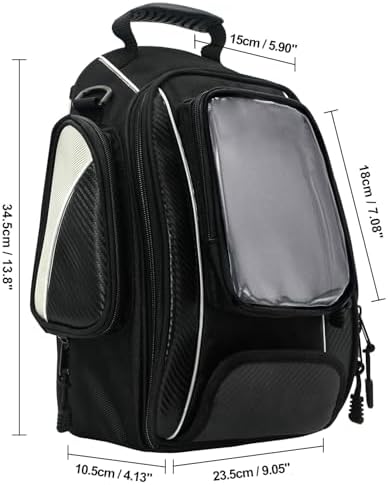 Dracarys Motorcycle Tank Bag - Oxford Saddle Black Motorbike Bag - Strong Magnetic Bag for Honda Yamaha Suzuki Kawasaki Harley