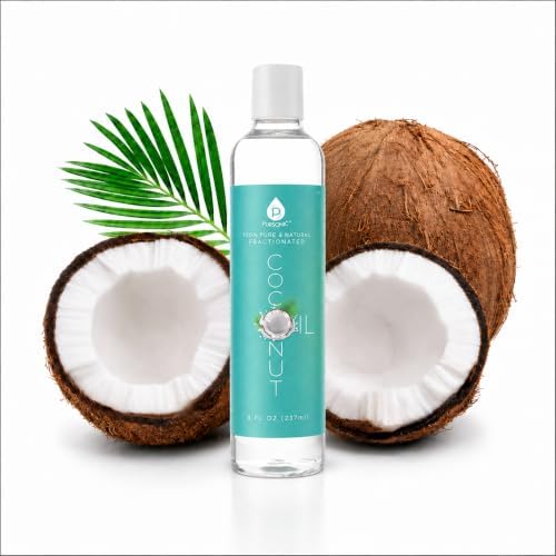Pursonic Pure Unscented Fractionated Coconut Oil - 16 Oz Multipurpose Oil for Skin, Hair, Body Massage & Makeup Removal - Carrier Oil for Essential Oils and Aromatherapy