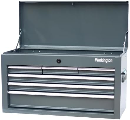 Workington Portable Metal Tool Chest with 6 Drawers, 24" 6-Drawer Tool Chest Cabinet with Ball Bearing Drawer Slides