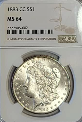 Certified Morgan Silver Dollar 1883-CC MS64 NGC
