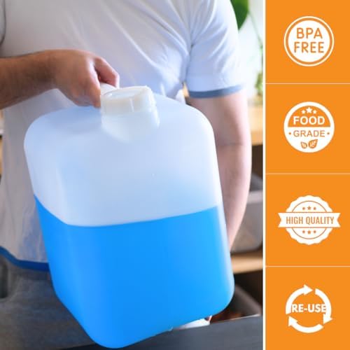 Hedpak Hedpak-5-Gal 5 Gallon Plastic Carboy with Handle-BPA Free & Food Grade