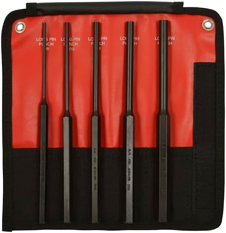Mayhew Pro 62065 5Piece Pin Punch Set with Extra Long Pin Lengths