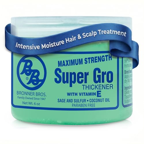 Bronner Bros Maximum Strength Super Gro Hair Grease & Scalp Treatment, 6oz | Hair Dress for Dry Scalp, Breakage Support, Shine & Healthy Hair