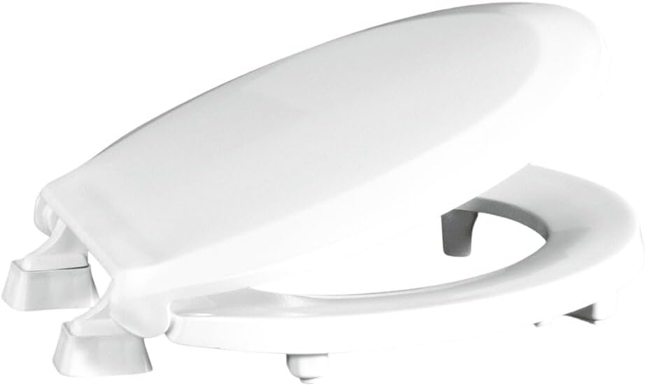 Centoco 3 inch Raised Toilet Seat for Seniors, Elongated, White | Closed Front, Cover, Plastic, 3L800STS-001, Made in the USA