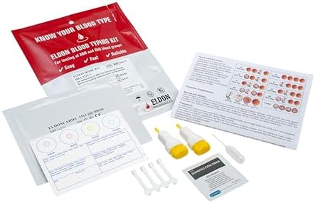 Eldoncard Blood Typing Kit, 2 Test Pack | Know Your Blood Type, Accurate Instant Home Testing, Determine A, O, B, RHS-D Negative & Positive Groups