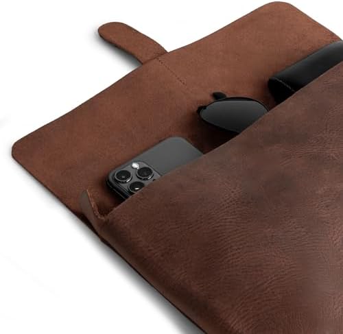 Hide & Drink, Female Clutch Bag, Vintage Handbag, Accessory Organizer, Phone Bag, Night Case, Full Grain Leather, Handmade, Bourbon Brown