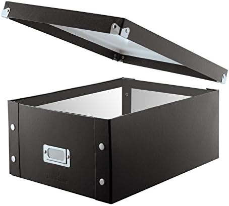 Snap-N-Store CD Storage Box - Pack of 1/2 - Durable Disc Holder with Lid to Store for Discs (1 Pack - Doublewide CD