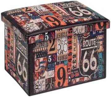 B FSOBEIIALEO Folding Storage Ottoman Bench with Faux Leather Footrest Seat, Coffee Table 30"x15"x15"