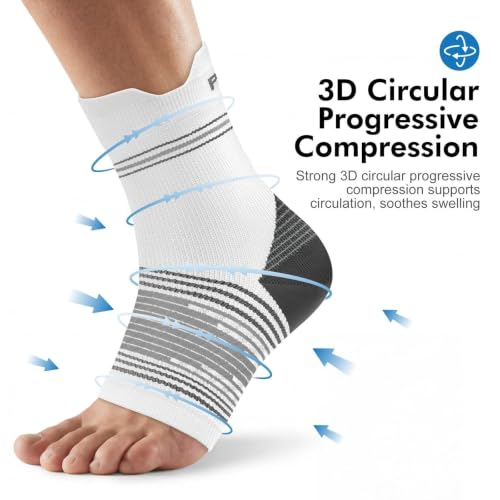 PAPLUS 6 Pairs Plantar Fasciitis Socks, Compression Socks with Arch Support