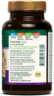 PetNC Natural Care Hip and Joint Soft Chews for Dogs, 90 Count - 27591 | Glucosamine Chondroitin MSM Dog Chews with Hyaluronic Acid, Liver Flavored Bone & Joint Support Supplement, For All Breeds