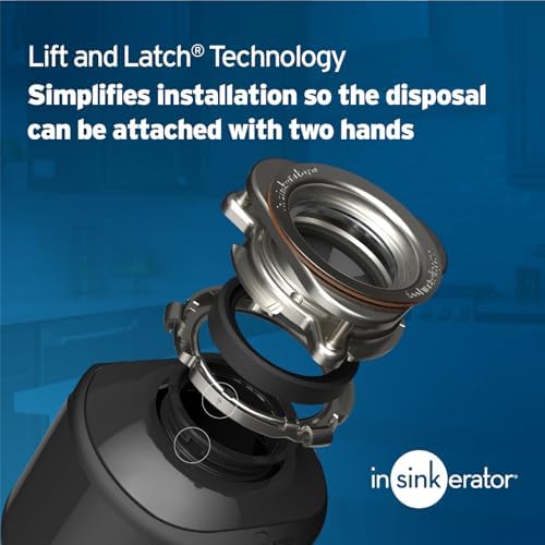InSinkErator Badger 1 Garbage Disposal with Power Cord, Badger Series 1/3 HP Continuous Feed Food Waste Disposer