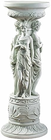 Design Toscano KY992 Chatsworth Manor Neoclassical Pedestal Column Plant Stand, Antique Stone