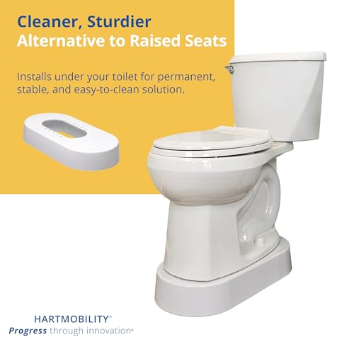 Toilet Base Riser 500 lb Capacity 3.5" High Raised Toilet Seat - Toilet Base Plate, Elevated Toilet Seat, Toilet Seat Risers for Seniors