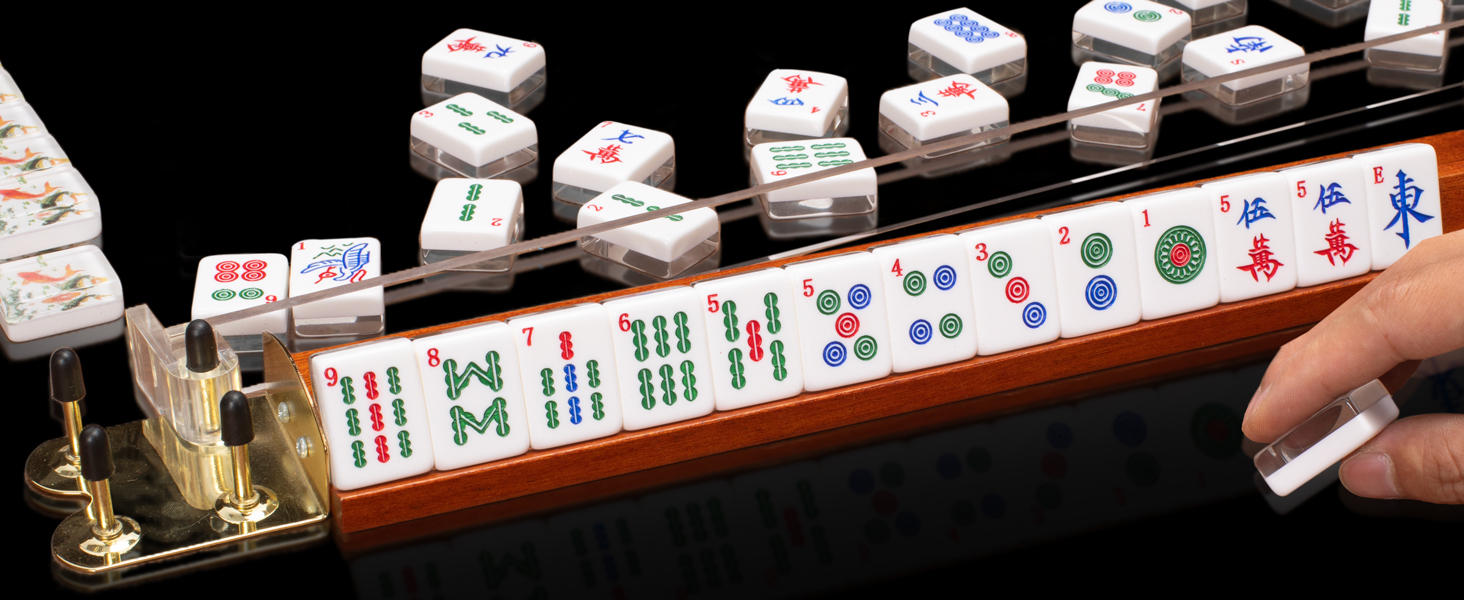 mahjong ma jiang mojang majung mahjiong may jong machean stick tray portable classic automatic