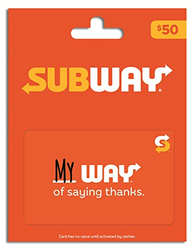 SUBWAY Birthday Physical Gift Card - $50