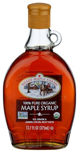Shady Maple Farms Maple Syrup, Og, Gr A, Dk, Gl, 12.70-Ounce