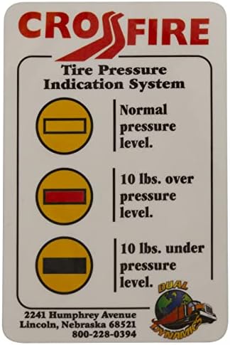 Crossfire Dual Tire Pressure Equalization System, 90 PSI, one per pkg. (CF90STABT) | Maximizes Tire Life, Improves Fuel Mileage, Visual Pressure Gauge