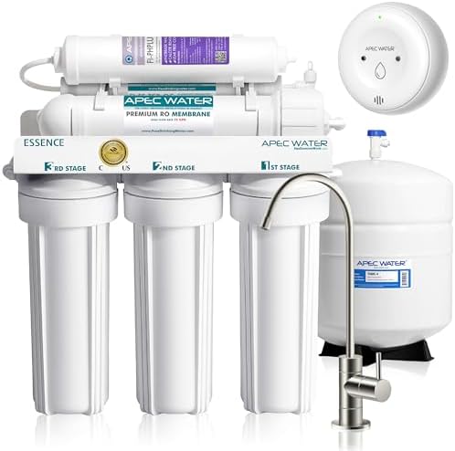 APEC Water ROES-50, 5-Stage Under Sink Reverse Osmosis System, 50 GPD | NSF Certified 372 & 58, Reduces 99% of Impurities, DIY Installation