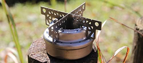 Evernew Titanium Alcohol Stove Cross Stand, Sand Leather | camping-stoves