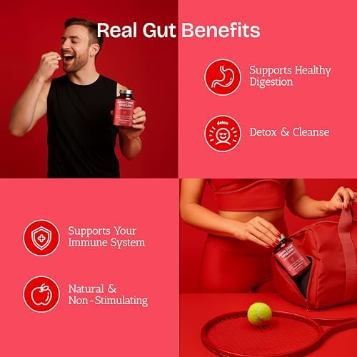 Vitamin Bounty Apple Cider Vinegar Capsules – ACV with The Mother + GLP-1 Support – Detox, Bloating Relief & Appetite Suppressant – Non-GMO