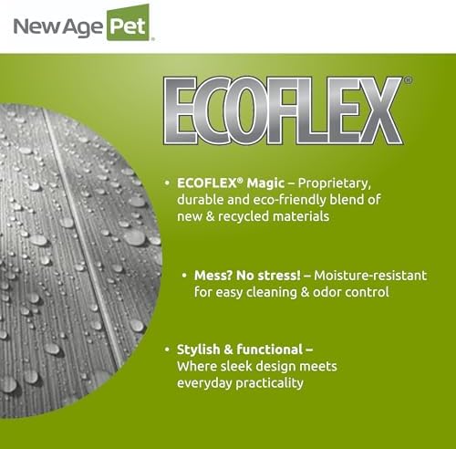 New Age Pet ECOFLEX Rustic Lodge Dog House, Jumbo, Weather Resistant, Easy Assembly, Elevated Floor, Non Toxic, Durable Composite
