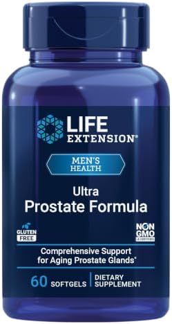Life Extension, Ultra Prostate Formula, Saw Palmetto for Men, pygeum, stinging Nettle Root, lycopene, Prostate Health, Urination Flow, Psa, 60 Count