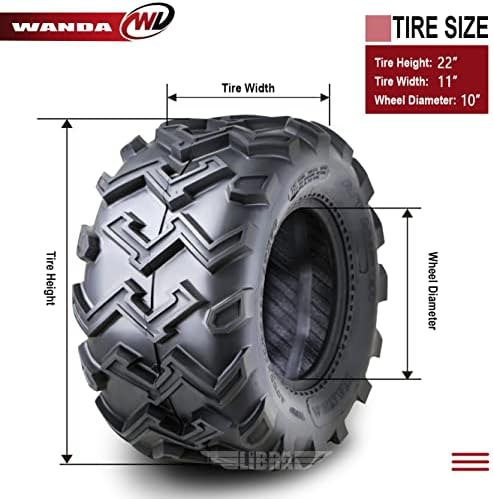 WANDA 2 New ATV UTV Tires 22X11-10 22x11x10 4PR P306-10285