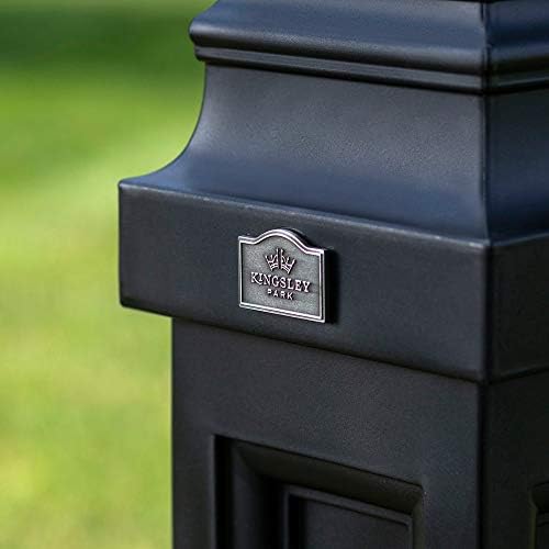 Step2 Atherton Mail Post, Mailbox Not Included, Weather Resistant, Large Outdoor Mailbox Post, Made of Durable Plastic, Easy to Install, Classic White